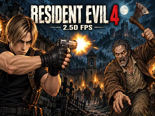 ريزيدنت إيفل 4: لعبة رعب البقاء 2.5D FPS مجانية عبر الإنترنت
